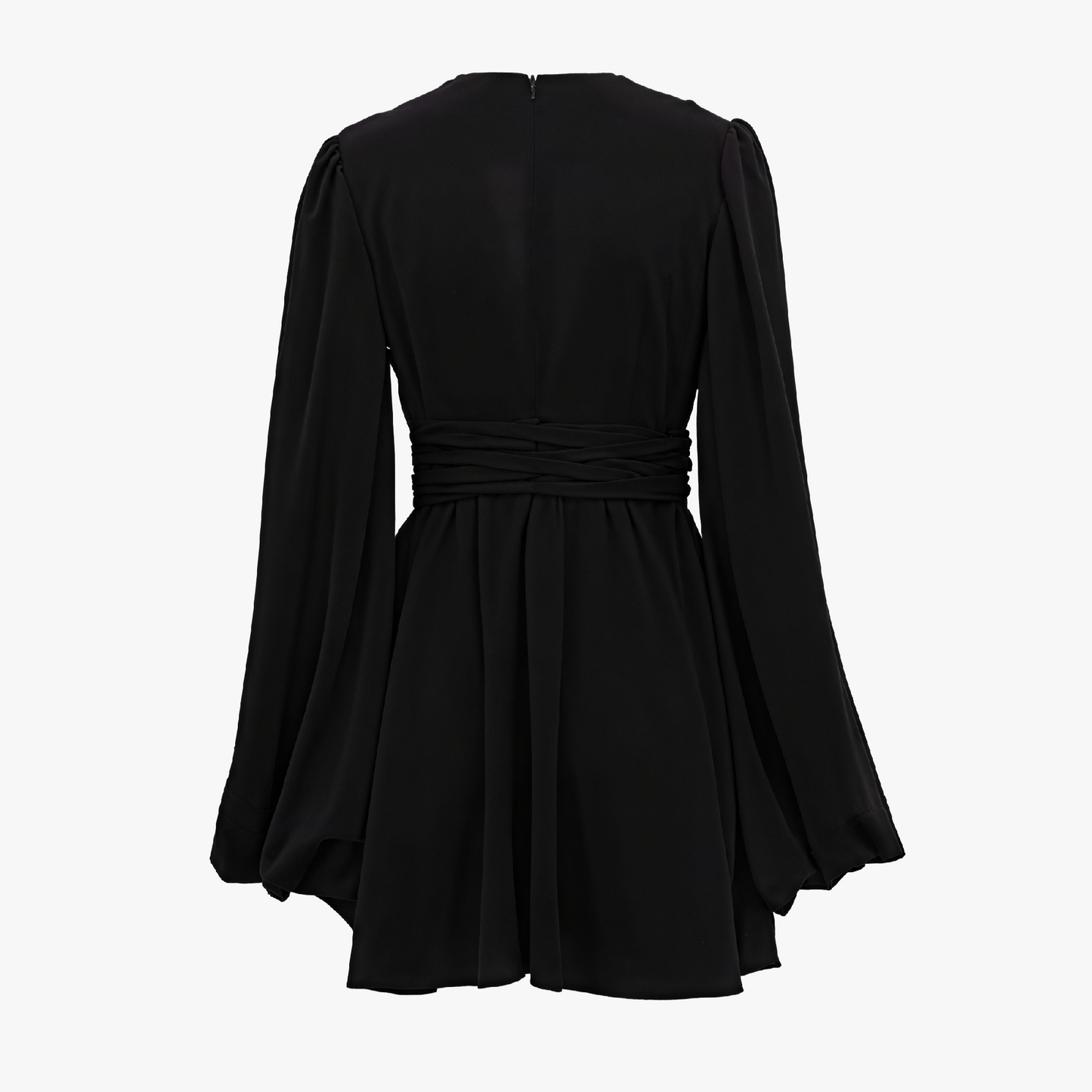 Vestido Fluido con Mangas Abullonadas