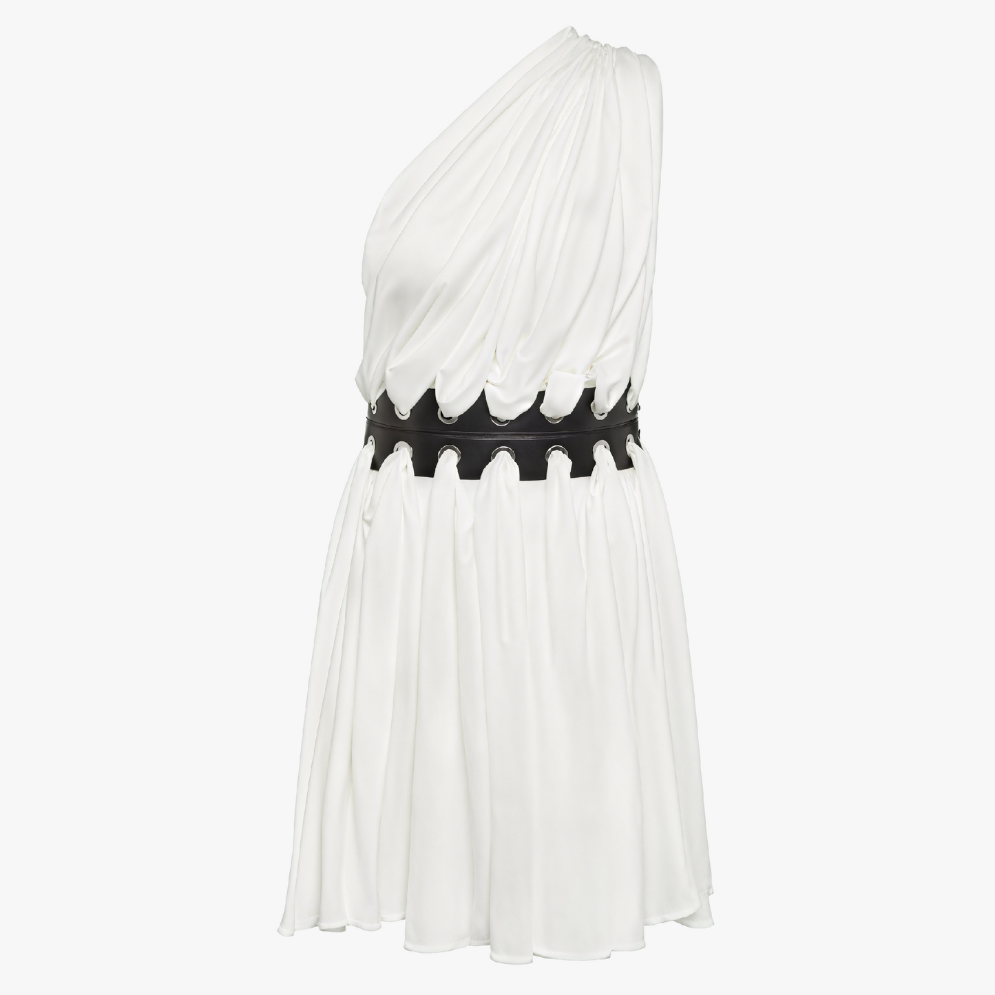 Vestido Asimétrico con Cinturón Estilo Moderno
