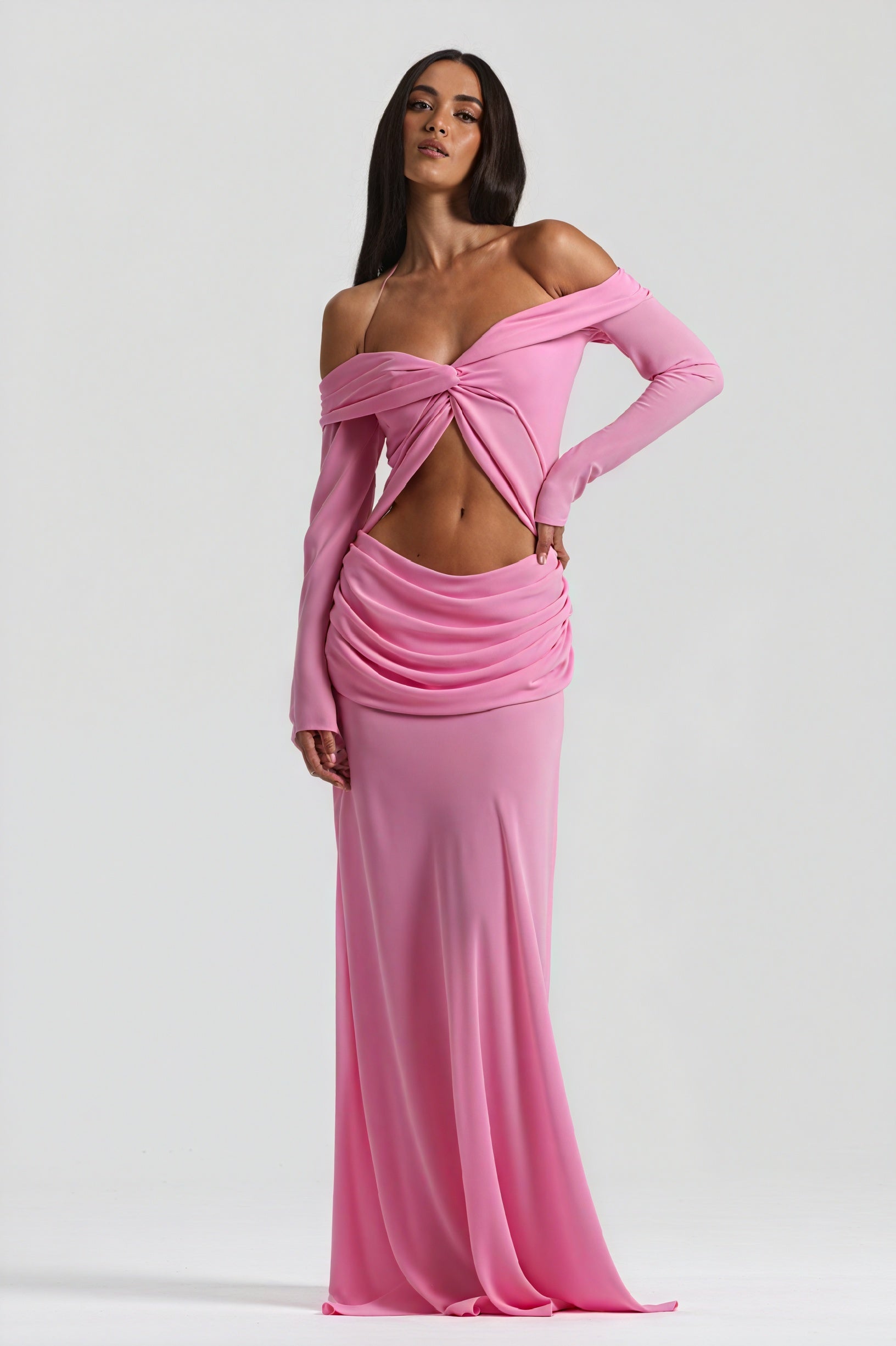 Vestido Sofisticado con Detalle Anudado