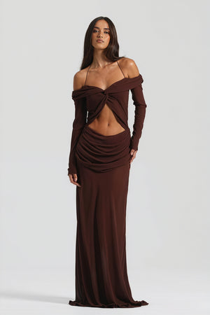 Vestido Sofisticado con Detalle Anudado
