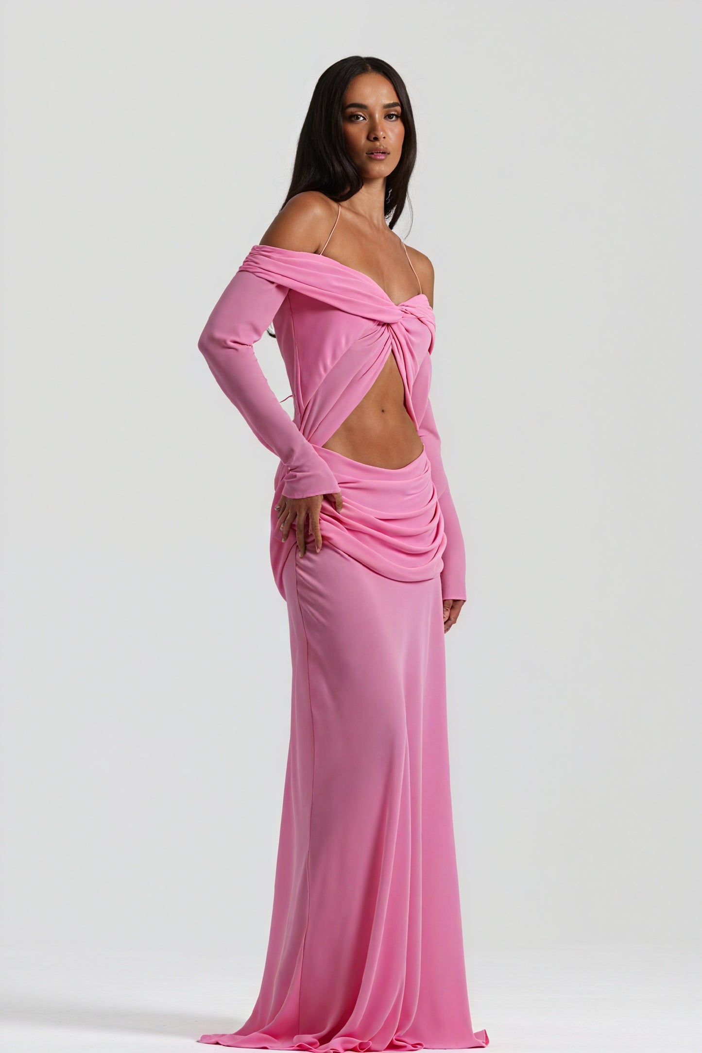 Vestido Sofisticado con Detalle Anudado