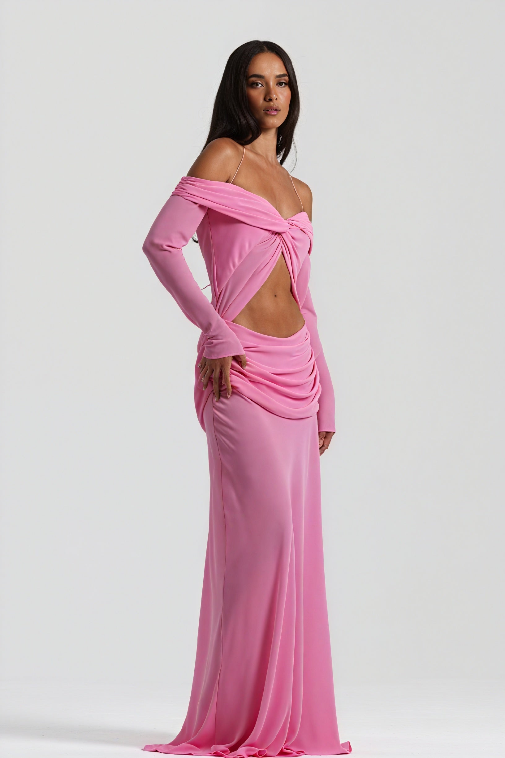 Vestido Sofisticado con Detalle Anudado
