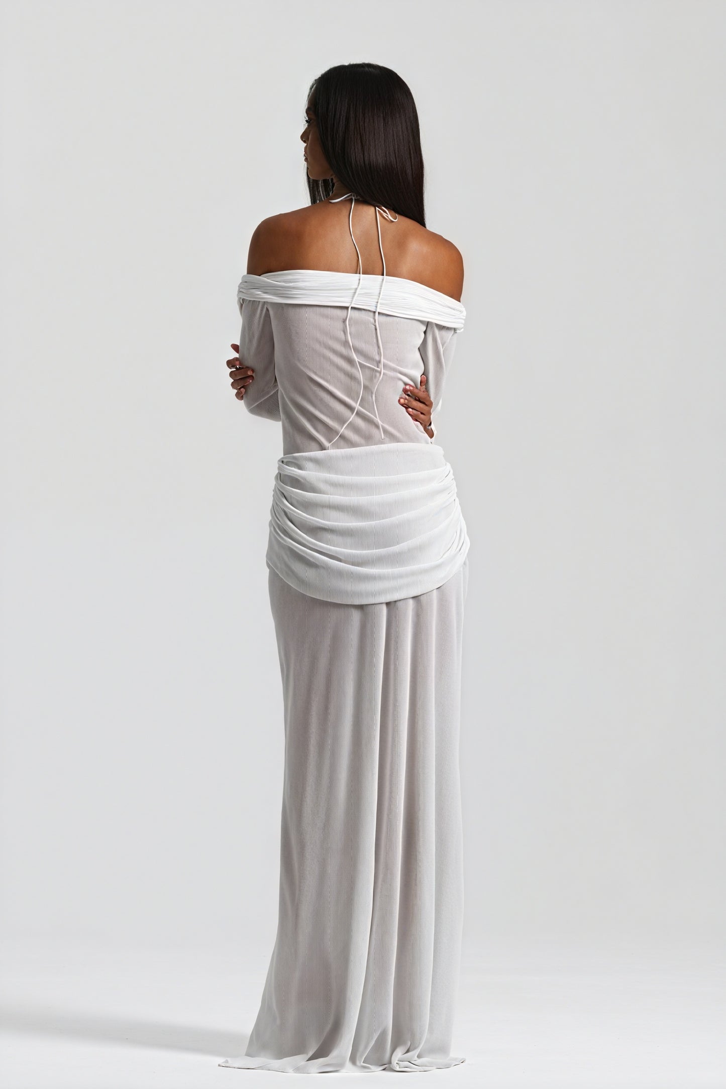 Vestido Sofisticado con Detalle Anudado