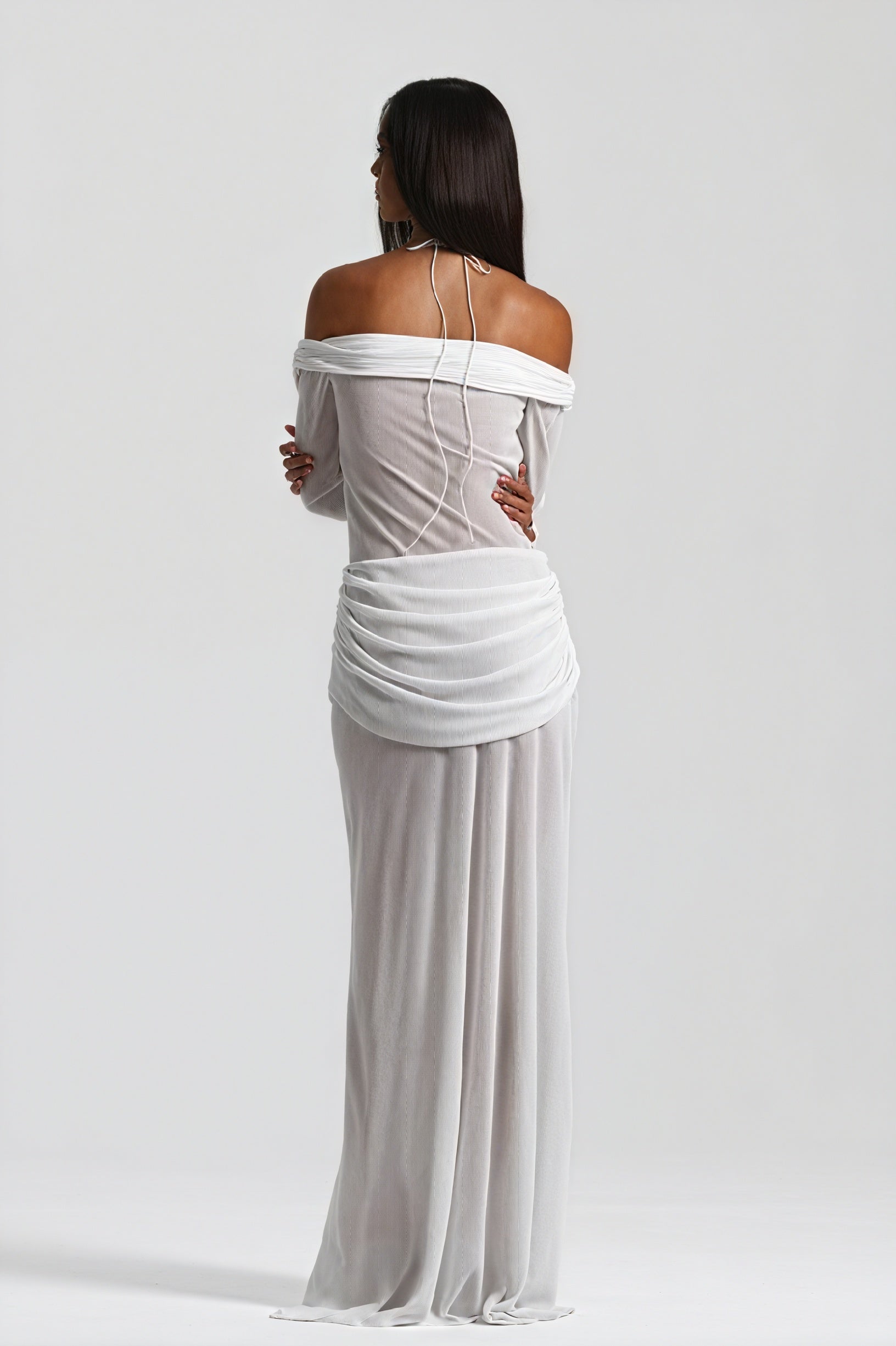 Vestido Sofisticado con Detalle Anudado