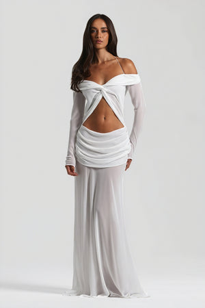 Vestido Sofisticado con Detalle Anudado