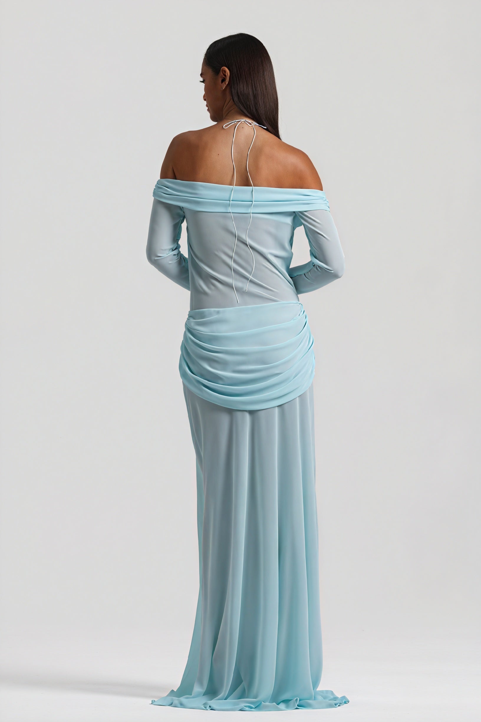 Vestido Sofisticado con Detalle Anudado