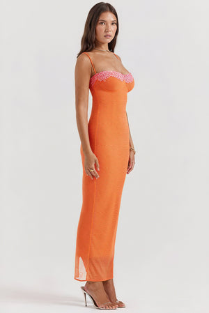 Vestido Midi/Maxi Texturizado con Abertura