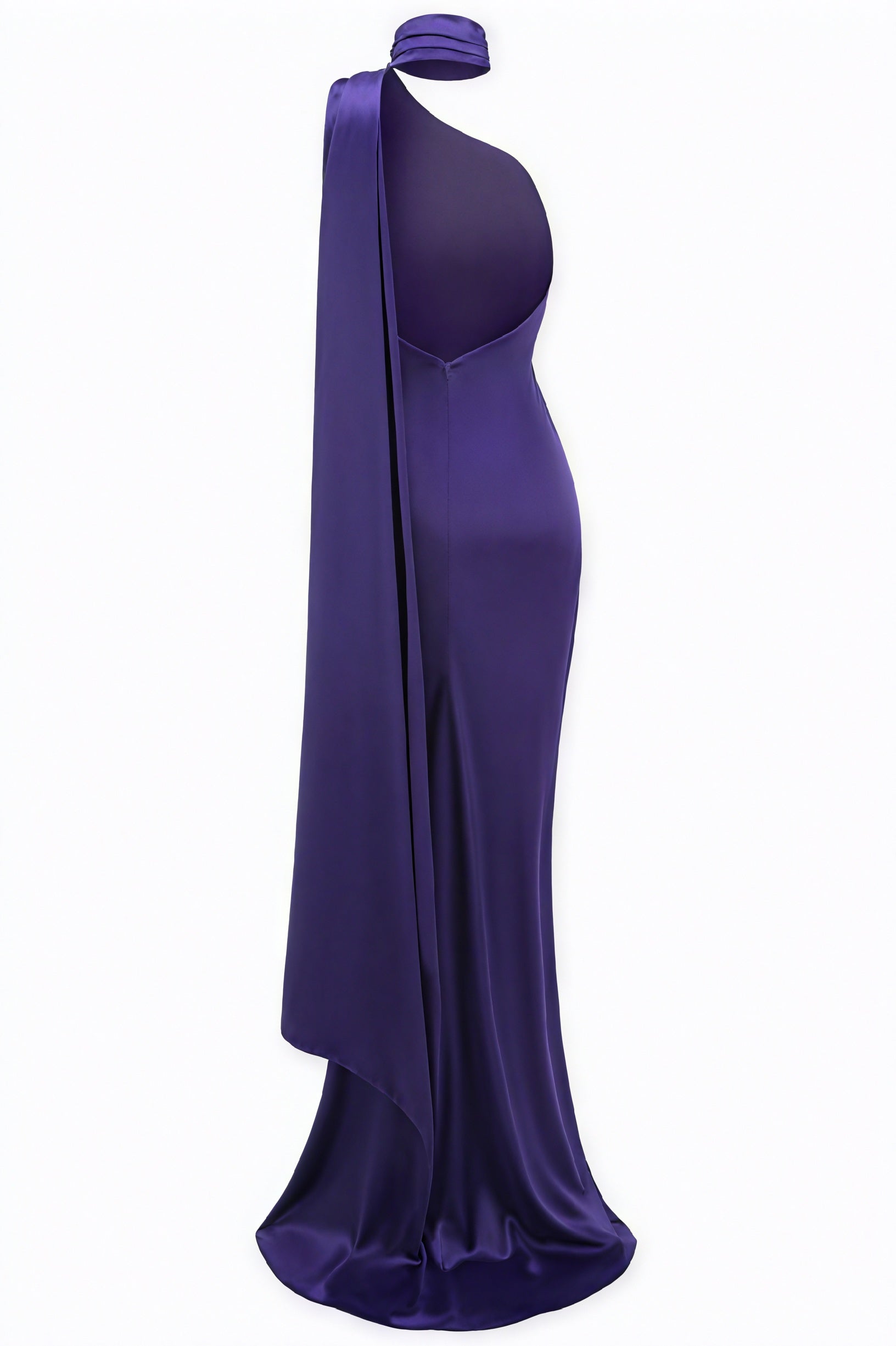 Vestido de Noche con Rosa Escultural