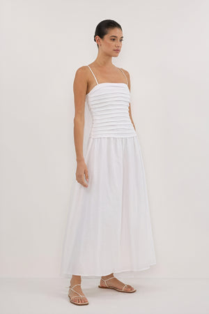 Vestido Midi A-line con Tirantes Finos