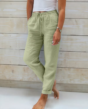 Pantalones de Corte Relajado y Cintura Ajustable