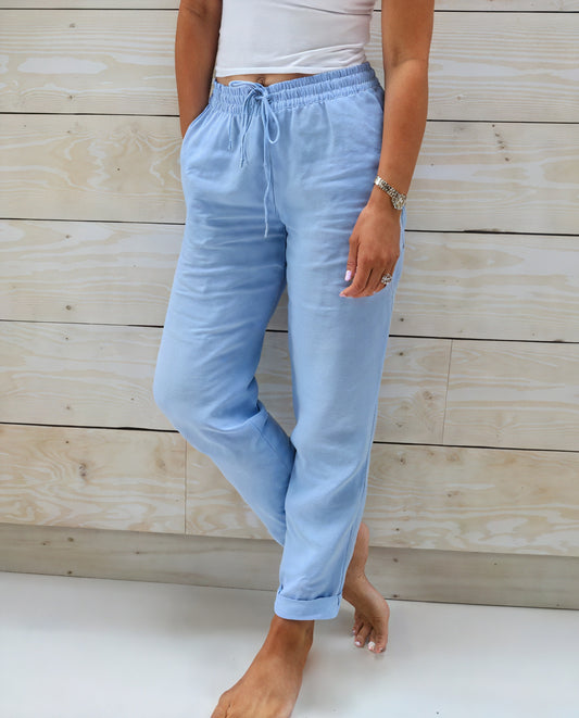 Pantalones de Corte Relajado y Cintura Ajustable