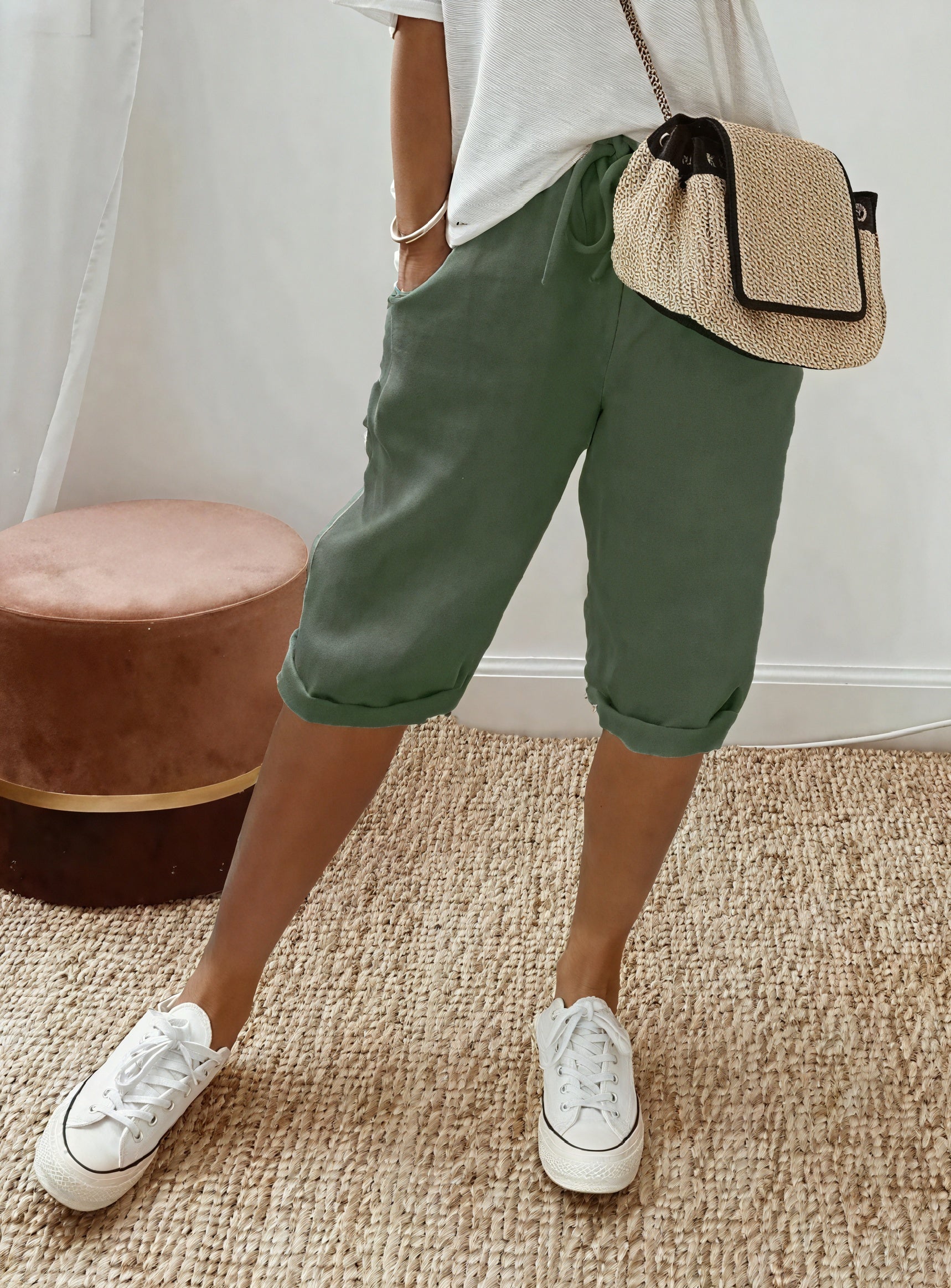 Pantalón Corto Casual con Cintura Ajustable