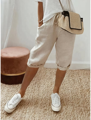 Pantalón Corto Casual con Cintura Ajustable
