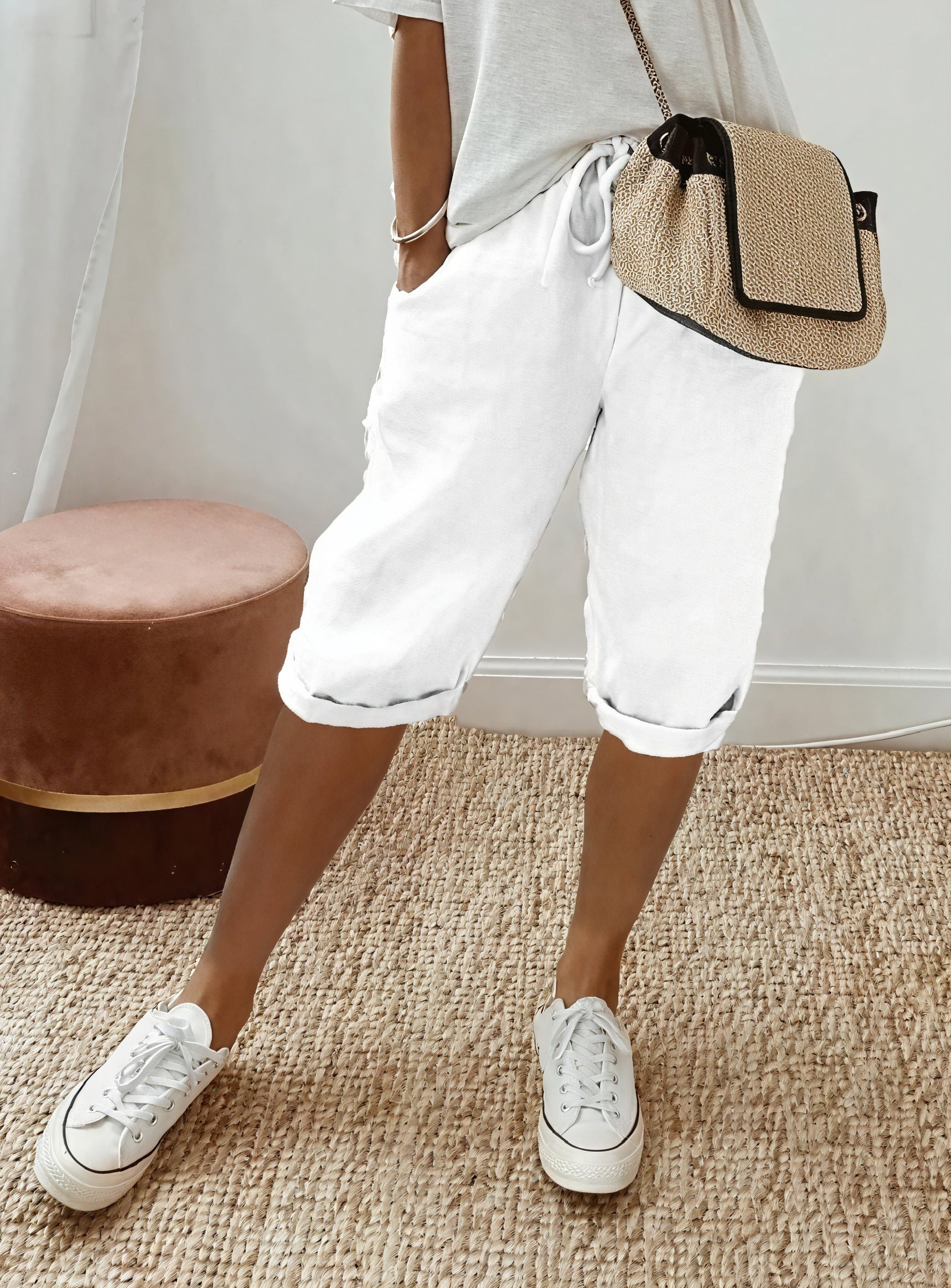 Pantalón Corto Casual con Cintura Ajustable