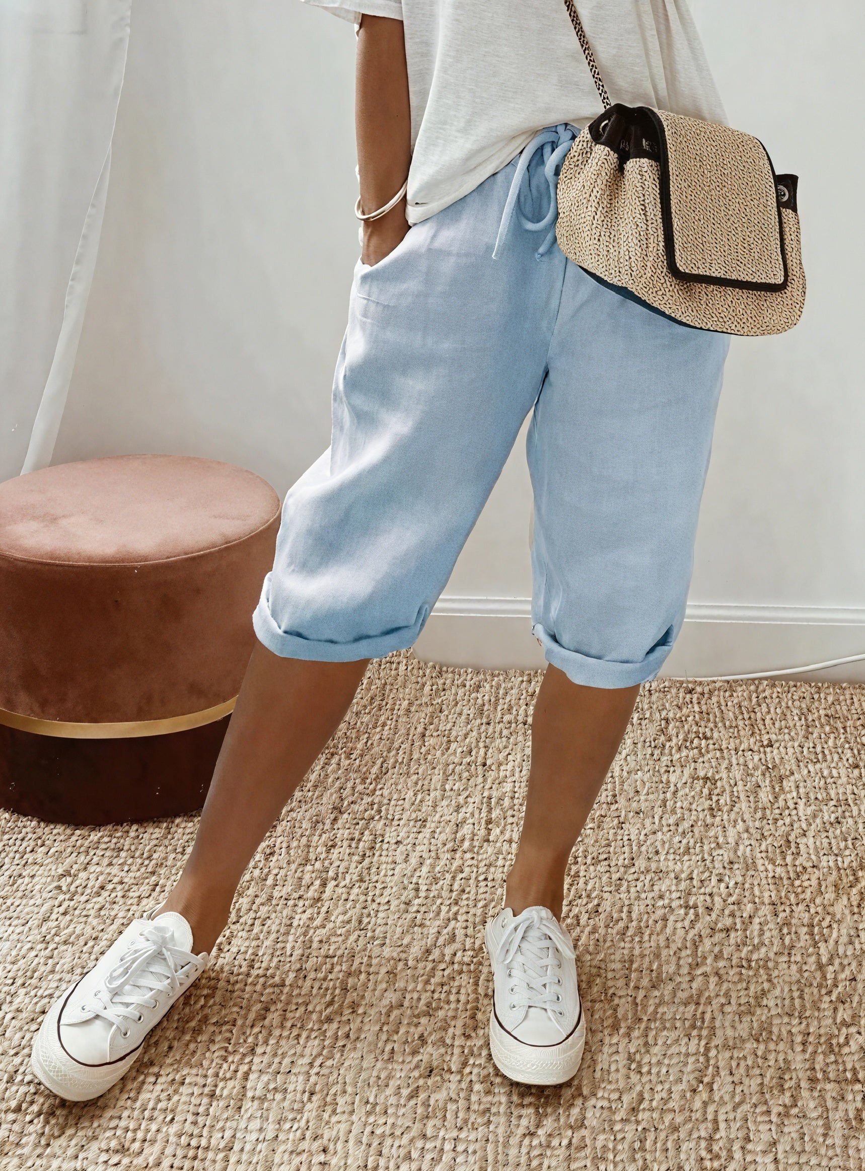 Pantalón Corto Casual con Cintura Ajustable