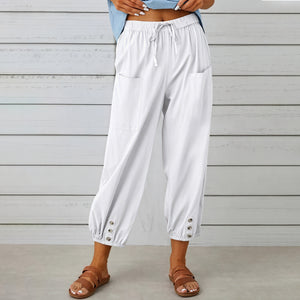 Pantalones Fluidos con Detalles Distintivos