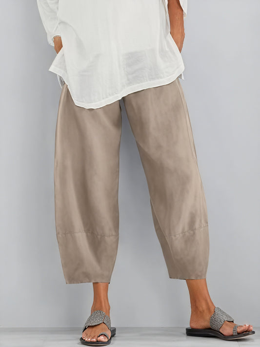 Pantalones Fluidos de Pierna Ancha: Elegancia Relajada