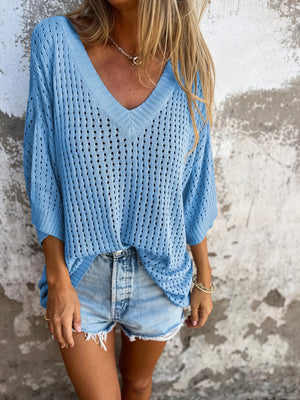 Top Tejido Calado Relaxed Fit