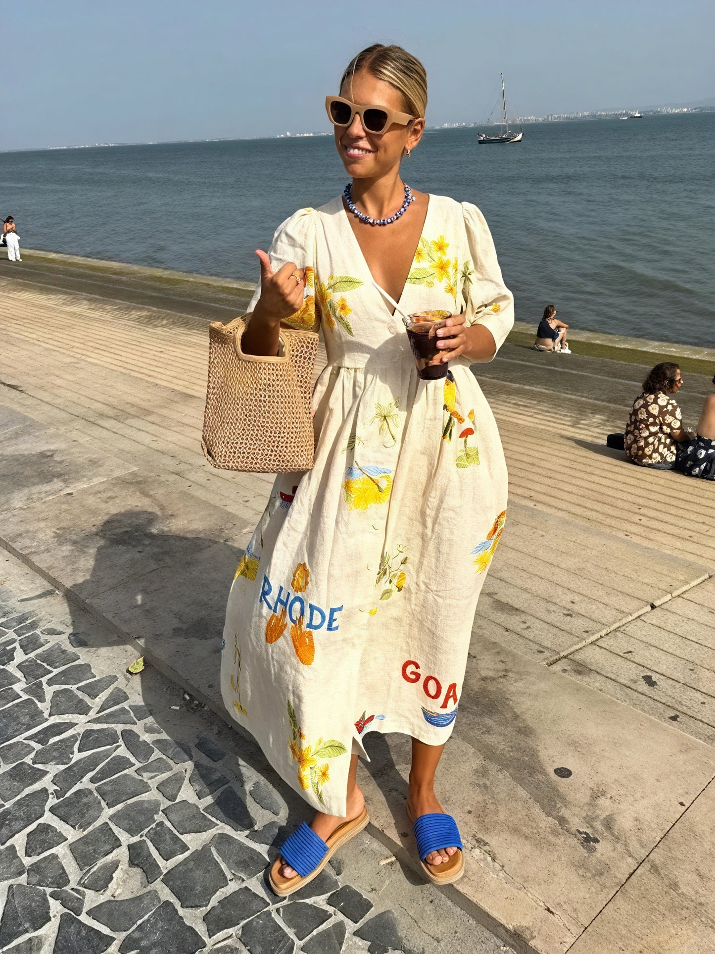 Vestido Midi Estampado Floral Estilo Bohemio