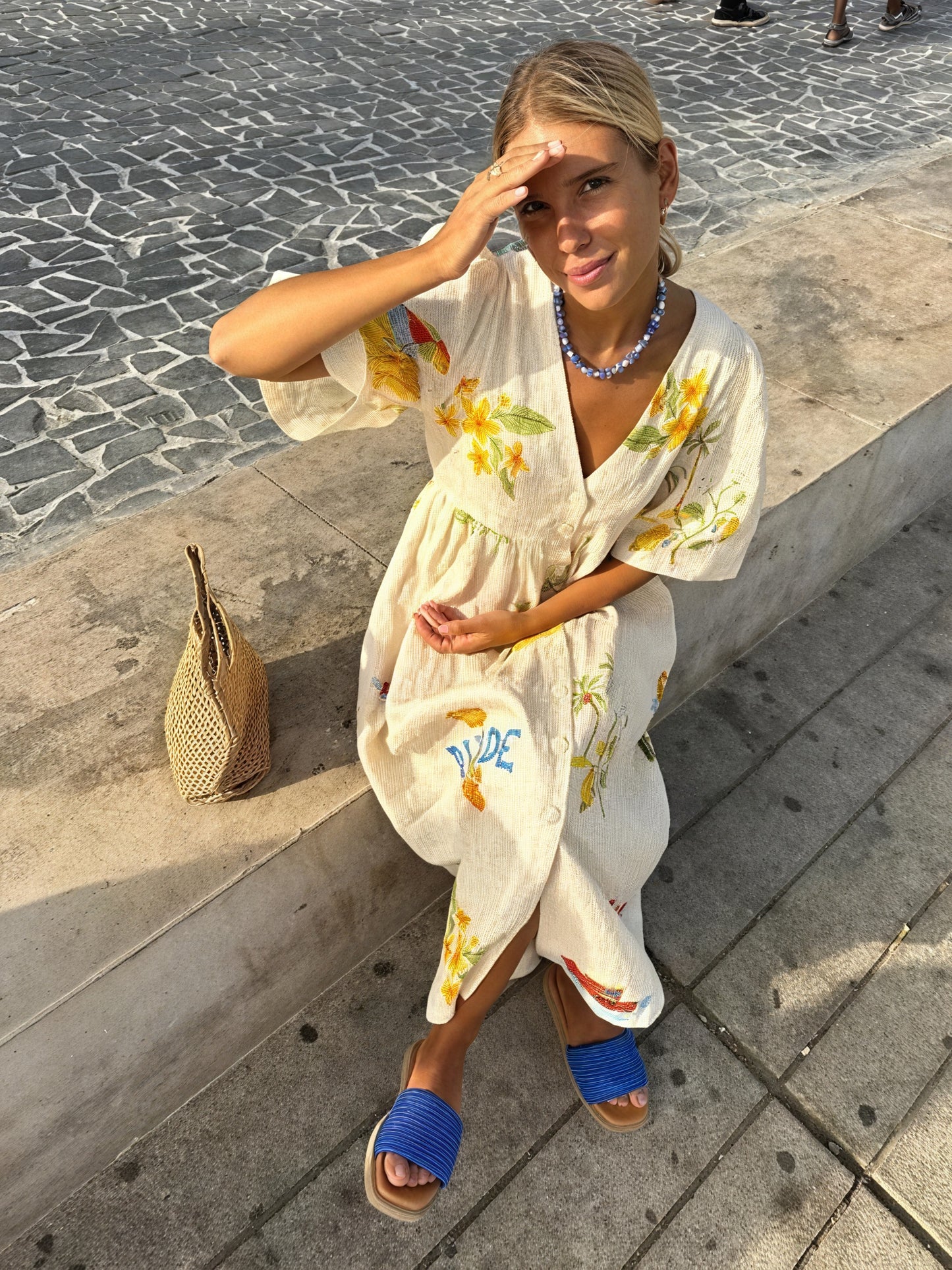 Vestido Midi Estampado Floral Estilo Bohemio