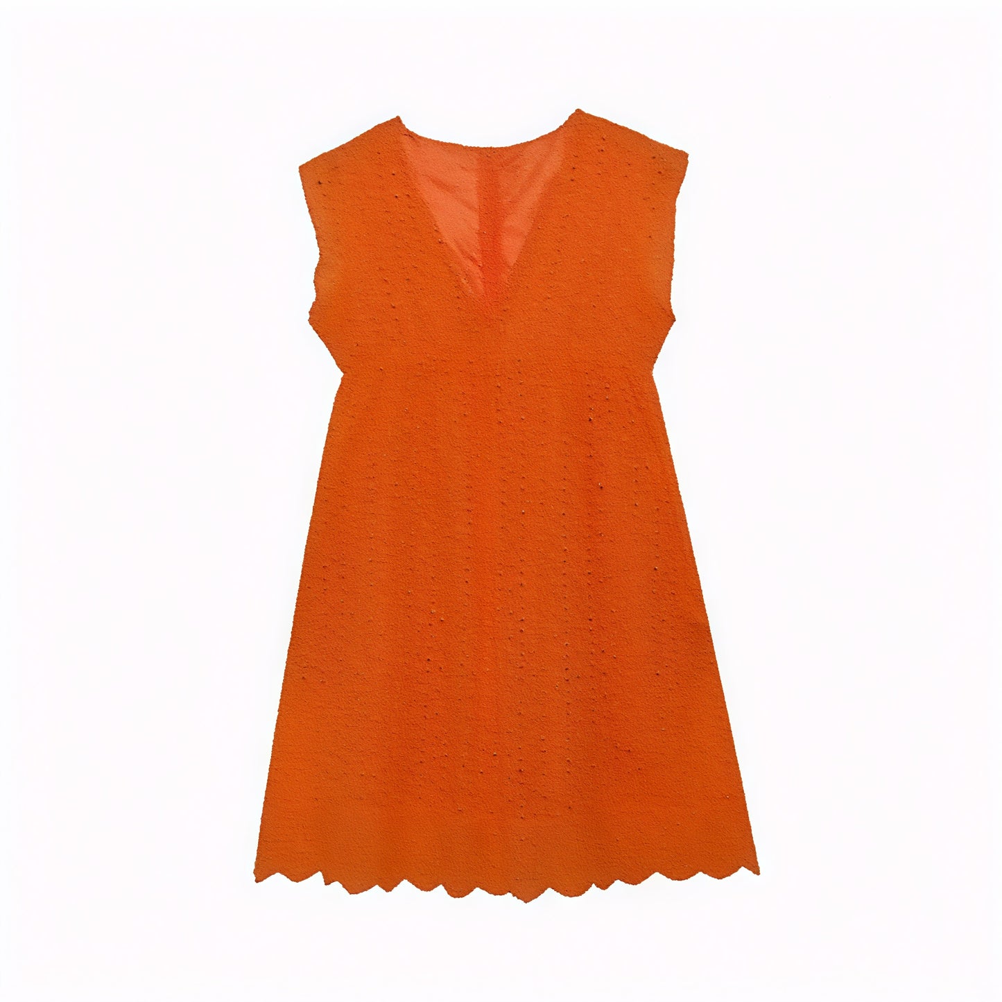 Vestido Perforado Mujer Escote V Bajo Ondulado Sin Mangas Transpirable Verano Elegante-81587-71e8bacc-4005-453d-881a-66ce6cfaf38f