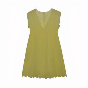 Vestido Perforado Mujer Escote V Bajo Ondulado Sin Mangas Transpirable Verano Elegante-81587-53ab727e-d8cd-408d-8408-9f0614c4537d