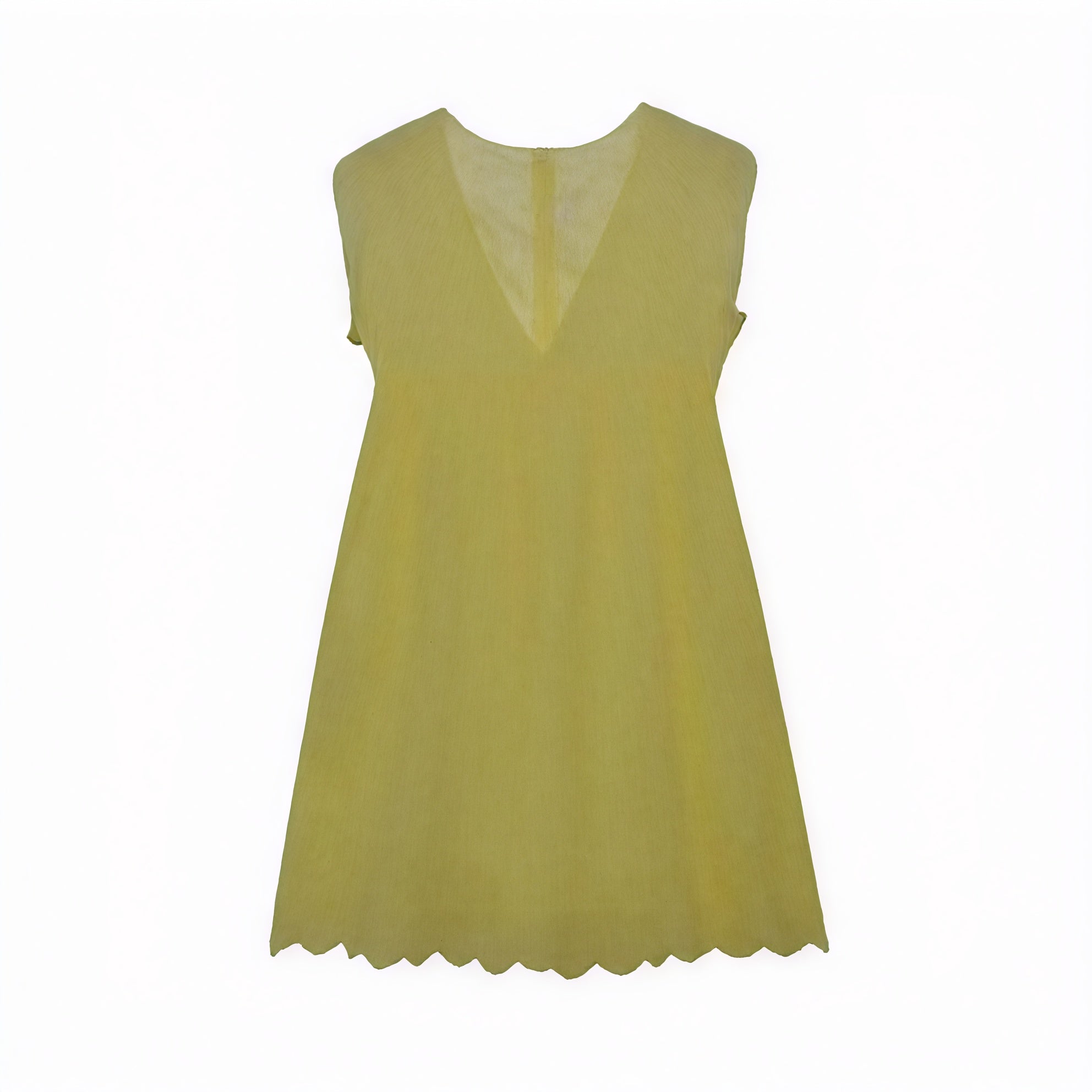 Vestido Perforado Mujer Escote V Bajo Ondulado Sin Mangas Transpirable Verano Elegante-81587-53ab727e-d8cd-408d-8408-9f0614c4537d