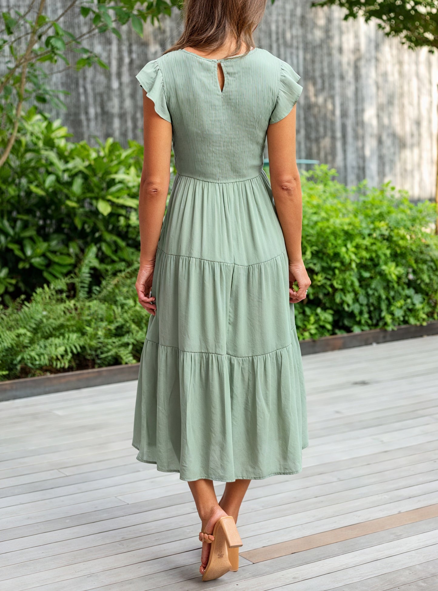 Vestido Fluido de Verano con Falda Escalonada, Mangas de Volantes y Cuello Redondo para Comodidad Diaria-81634-f154722b-e5ef-4b1d-9a26-595e97cd1ff0