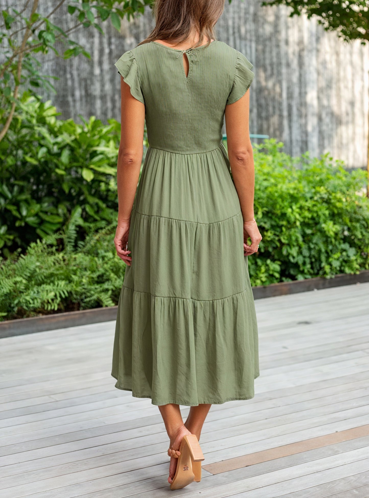 Vestido Fluido de Verano con Falda Escalonada, Mangas de Volantes y Cuello Redondo para Comodidad Diaria-81634-2a5a479f-9ad9-4998-8b15-7011474c08a9