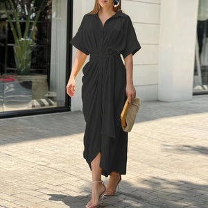 Vestido Camisero para Mujer – Cuello, Botones, Lazo en Cintura, Bajo Asimétrico, Vela Official-82303-691a482a-372f-4759-a1f7-94e7f8a6dc6d