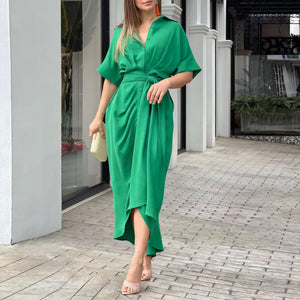 Vestido Camisero para Mujer – Cuello, Botones, Lazo en Cintura, Bajo Asimétrico, Vela Official-82303-3311a392-d167-4596-a3af-8fd04daf1e30