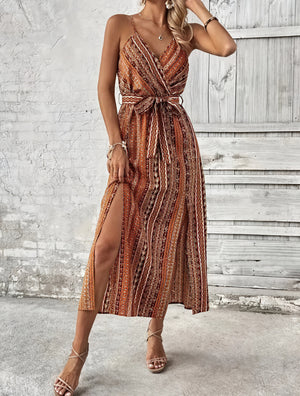 Vestido Maxi Bohemio con Cinturón