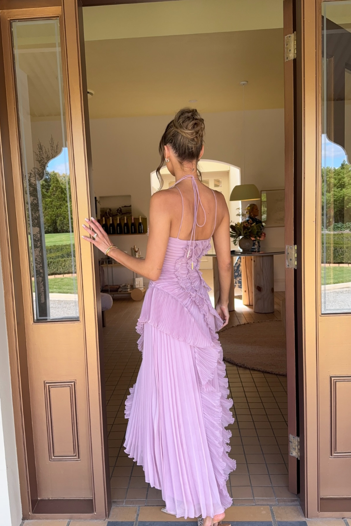 Vestido de Mujer Plisado Cuello Halter con Volantes Elegante-83561-82cbdce0-3f71-4aa3-aa13-18f875129cd8