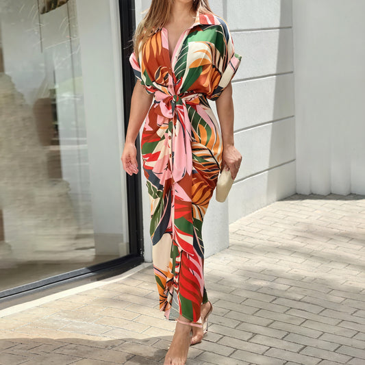 Vestido Camisero con Cinturón y Silueta Fluida
