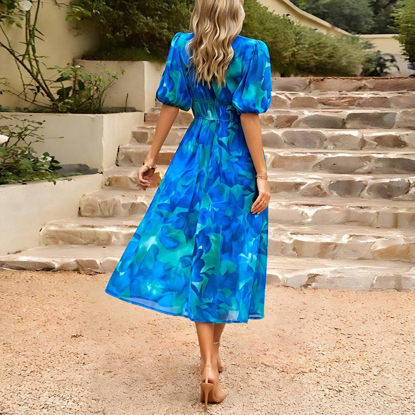 Vestido Midi Estampado: Un Toque de Sol en tu Armario