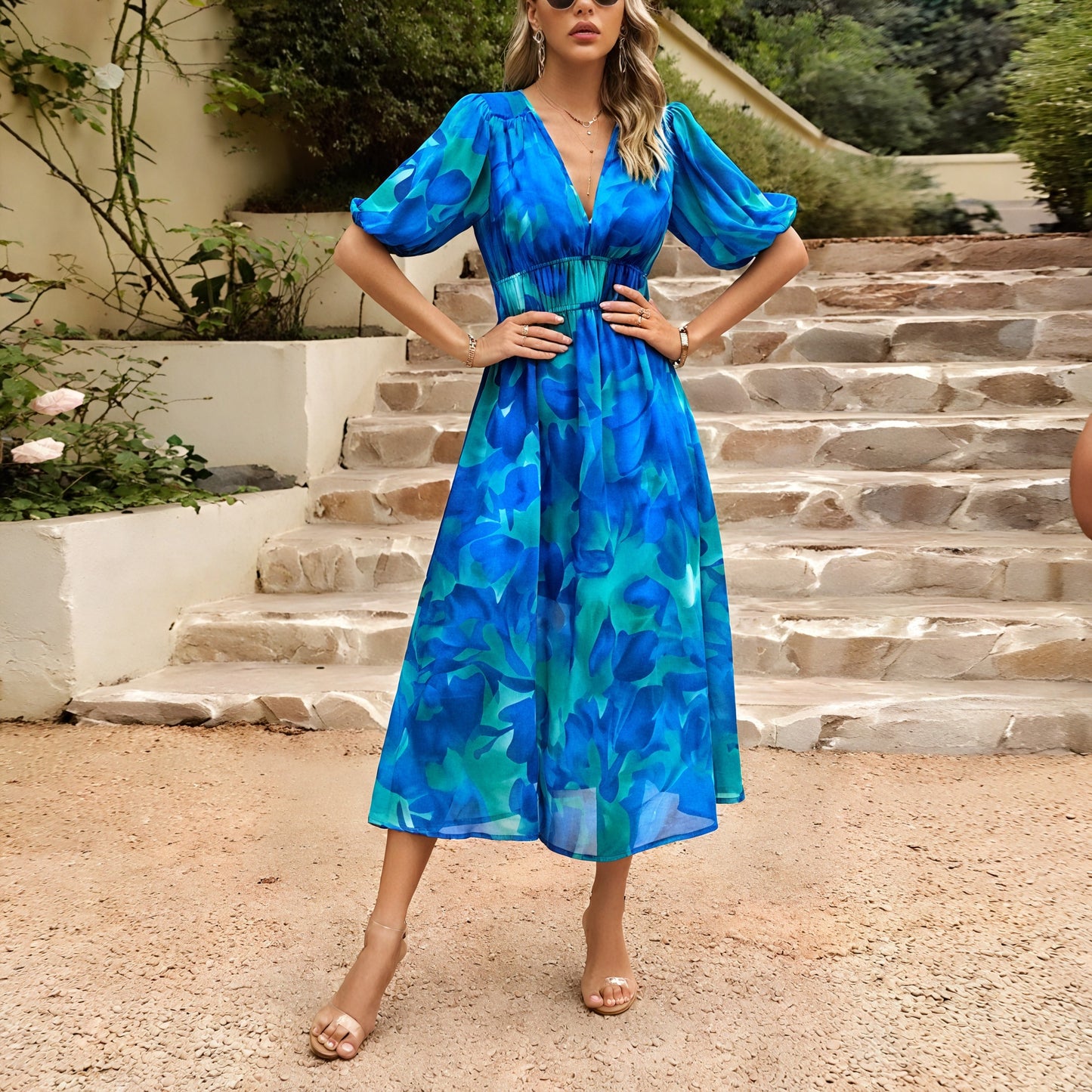Vestido Midi Estampado: Un Toque de Sol en tu Armario