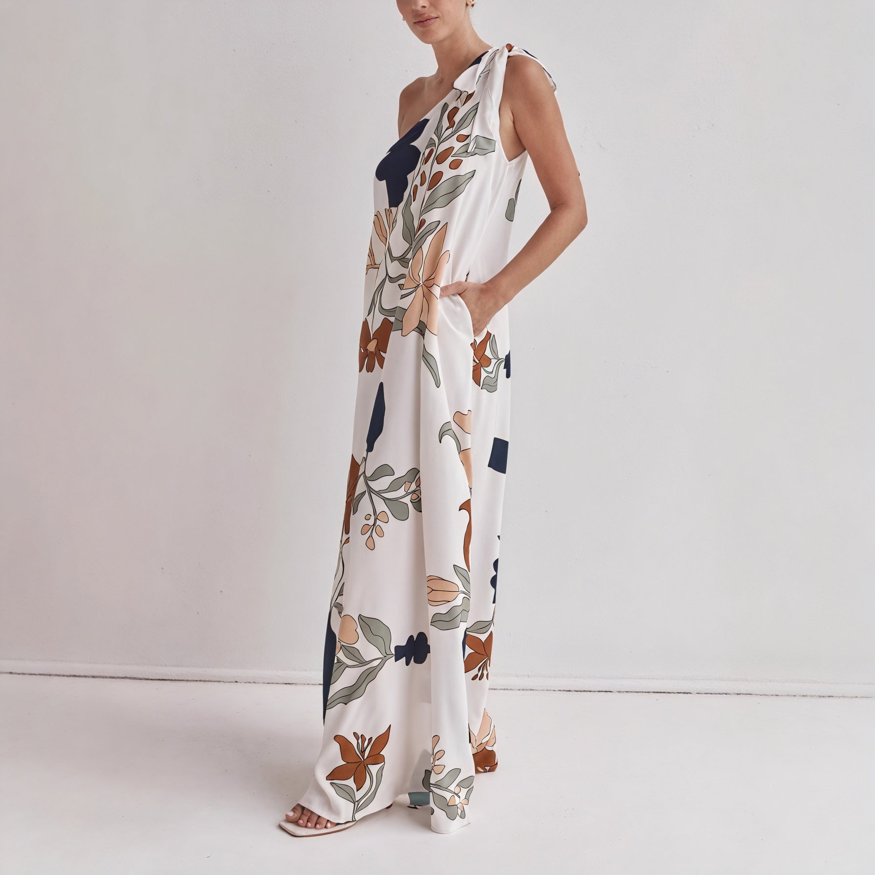Vestido Maxi Floral Asimétrico de Un Hombro para Mujer-83220-b0393953-39a1-4470-913c-cf6c6a72055d