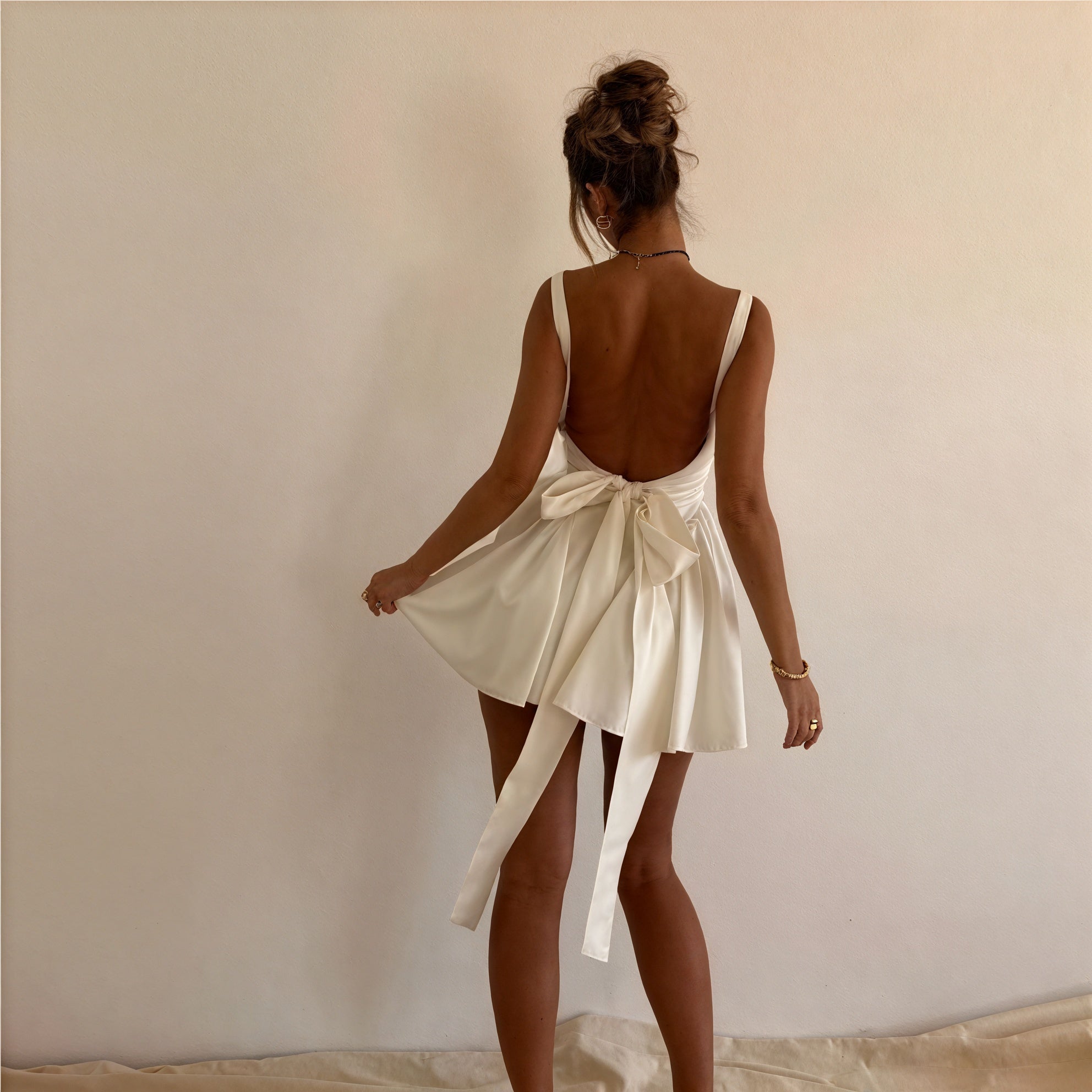 Vestido Blanco Línea A para Mujer – Escote Cuadrado, Sin Mangas, Estilo Clásico-83234-95072f26-7af5-4c51-a2c0-50753b0f117d