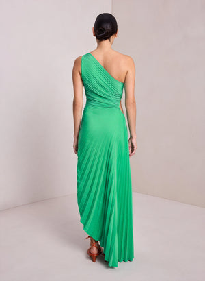 Vestido de Mujer Hombro Único Plisado Dobladillo Asimétrico, Estilo Elegante-83236-0824c94f-37d9-455b-a0e8-98abdc40c12e