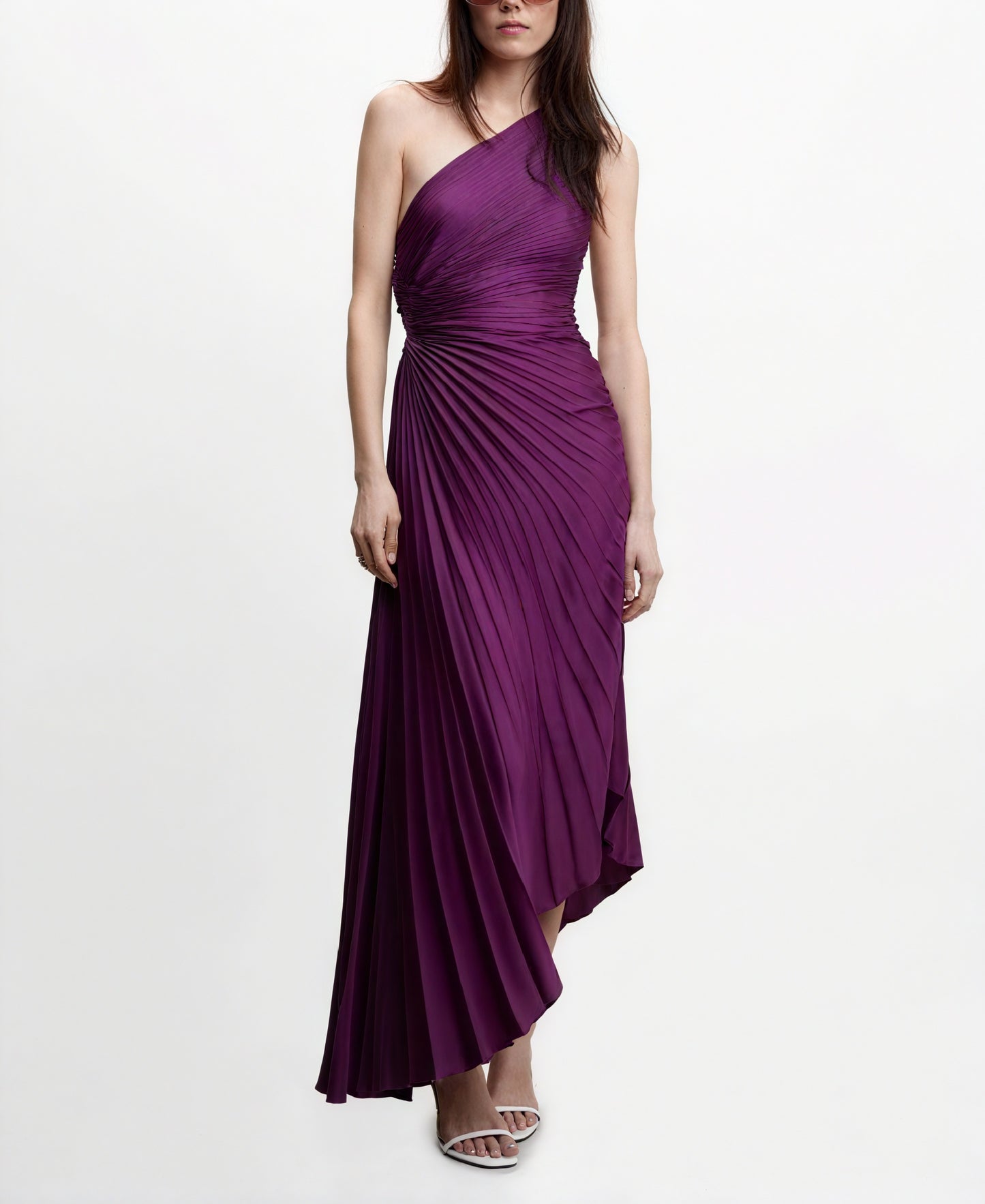 Vestido de Mujer Hombro Único Plisado Dobladillo Asimétrico, Estilo Elegante-83236-03e8e0f9-d099-455f-9a83-db2c4d8dd783
