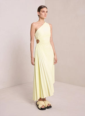 Vestido de Mujer Hombro Único Plisado Dobladillo Asimétrico, Estilo Elegante-83236-efc92923-2625-4470-9f98-742035a93e74
