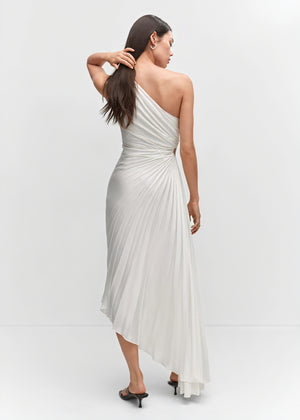 Vestido de Mujer Hombro Único Plisado Dobladillo Asimétrico, Estilo Elegante-83236-481aad76-ce7e-4a7e-8191-d9b13c0d8328