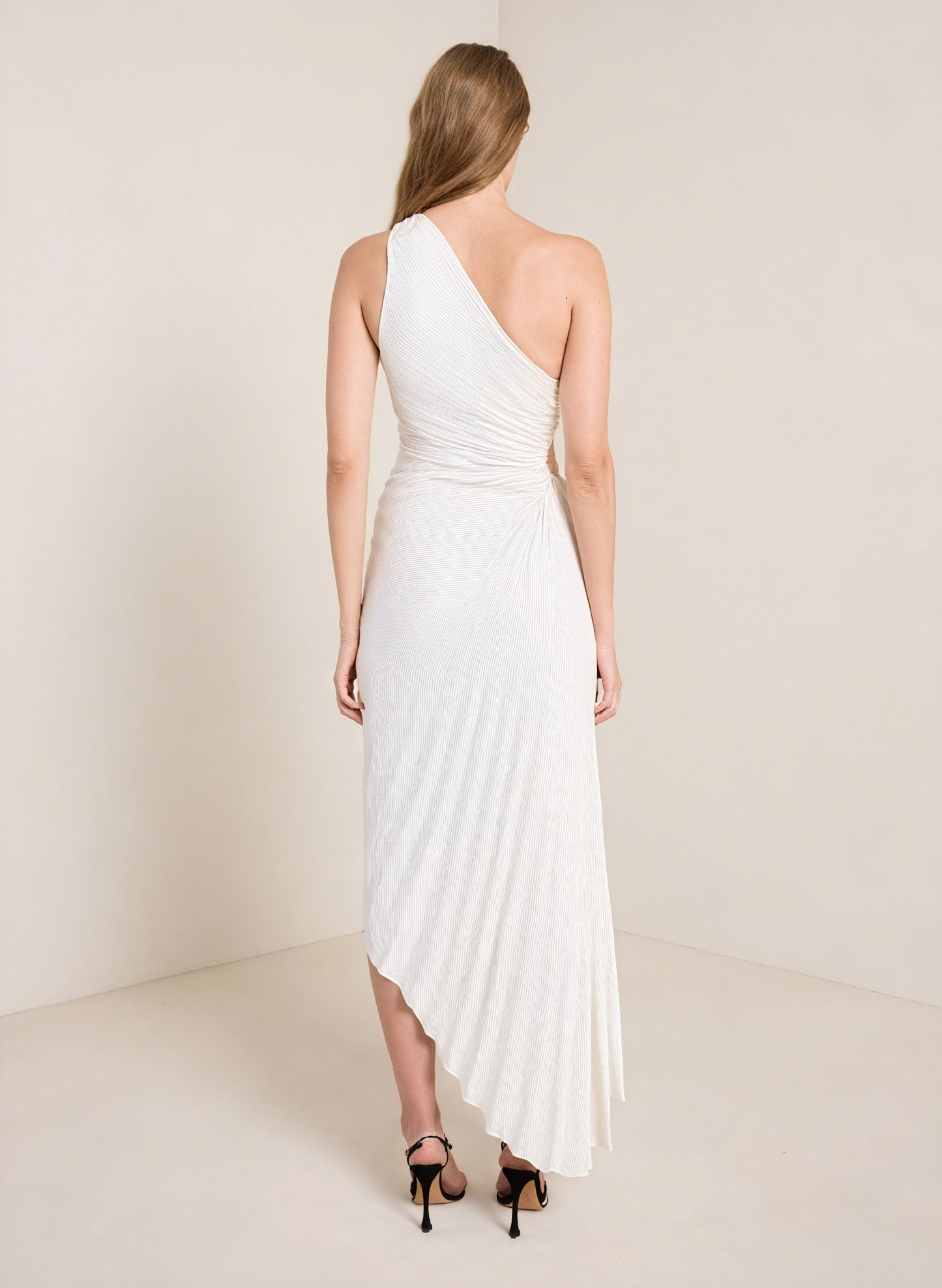 Vestido de Mujer Hombro Único Plisado Dobladillo Asimétrico, Estilo Elegante-83236-a6fa49e5-6aaa-4b30-8e49-bace34ef74da
