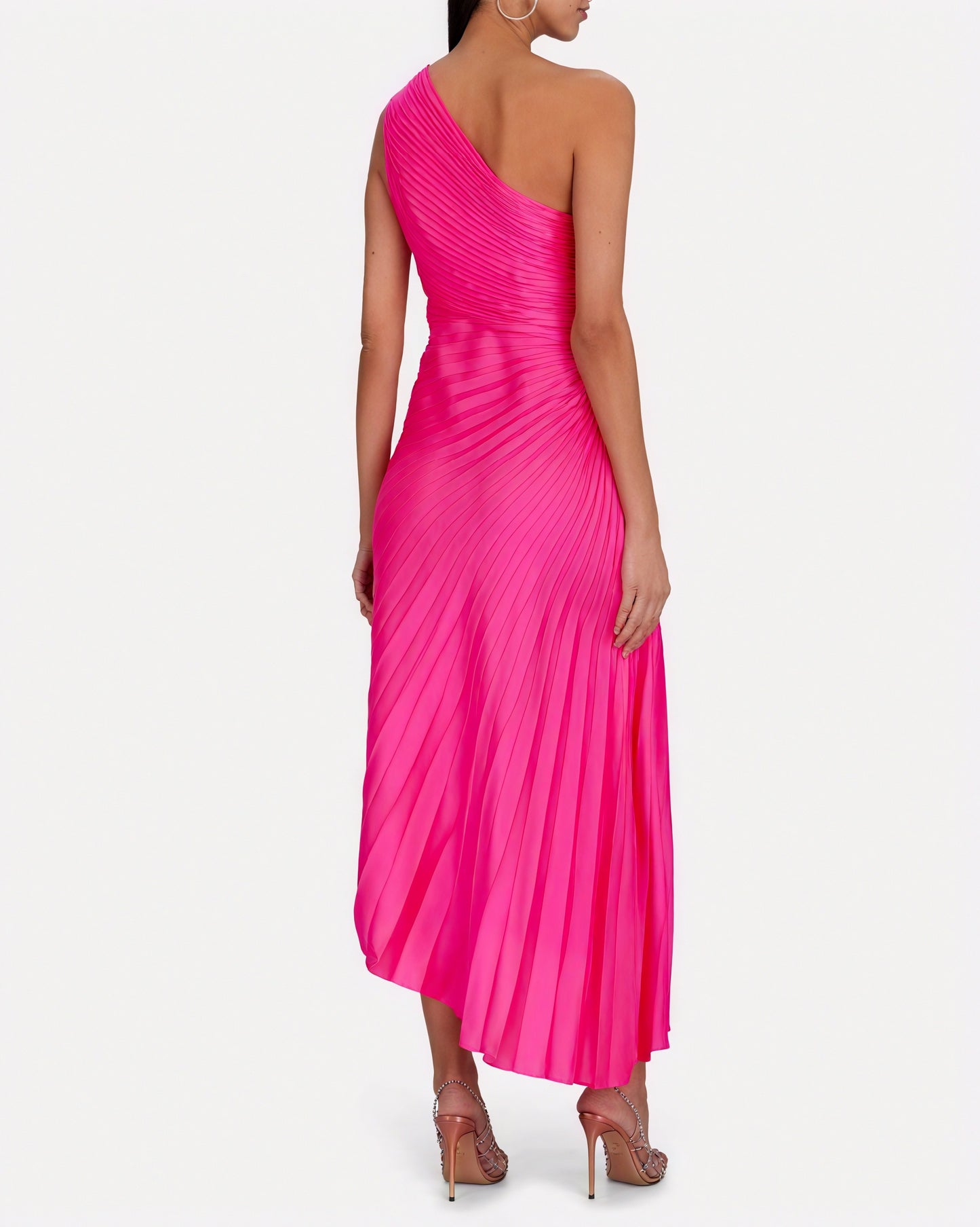 Vestido de Mujer Hombro Único Plisado Dobladillo Asimétrico, Estilo Elegante-83236-9ecc7b32-07b1-4a72-b918-61e3b19f21d1