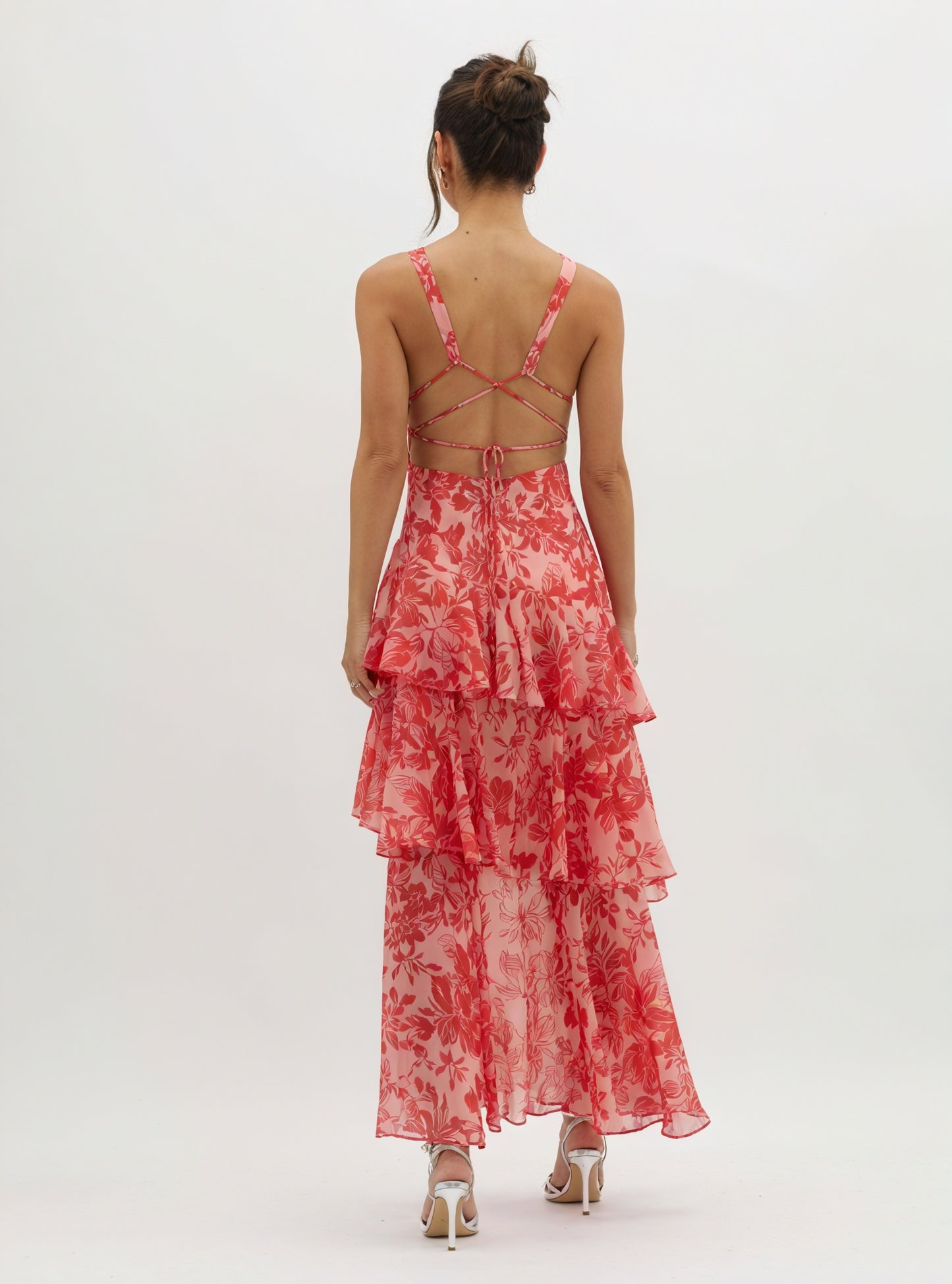 Vela Official Vestido Mujer Escote V Floral – Falda de Volantes Fluida Ligera-83283-035a6143-8387-4a14-890b-23d942c5dad7