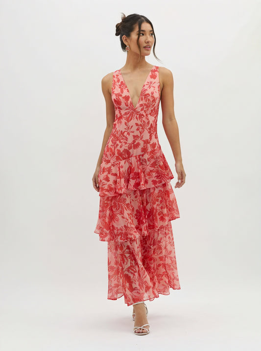 Vela Official Vestido Mujer Escote V Floral – Falda de Volantes Fluida Ligera-83283-a9cfc6a7-1b6f-4a4e-a5d6-a0c5ef3da866