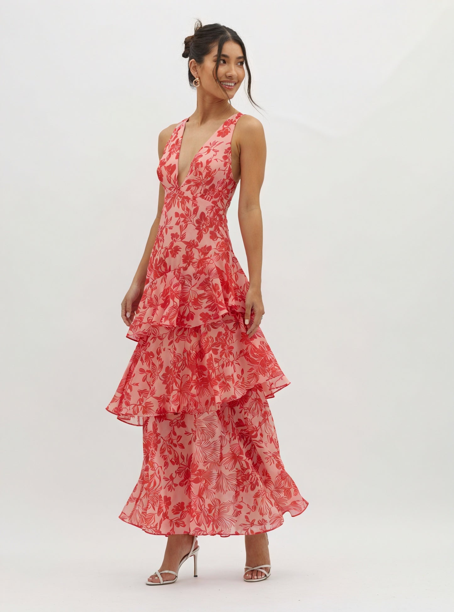 Vela Official Vestido Mujer Escote V Floral – Falda de Volantes Fluida Ligera-83283-d7f6005b-0a98-473c-82f2-09286dbd057d