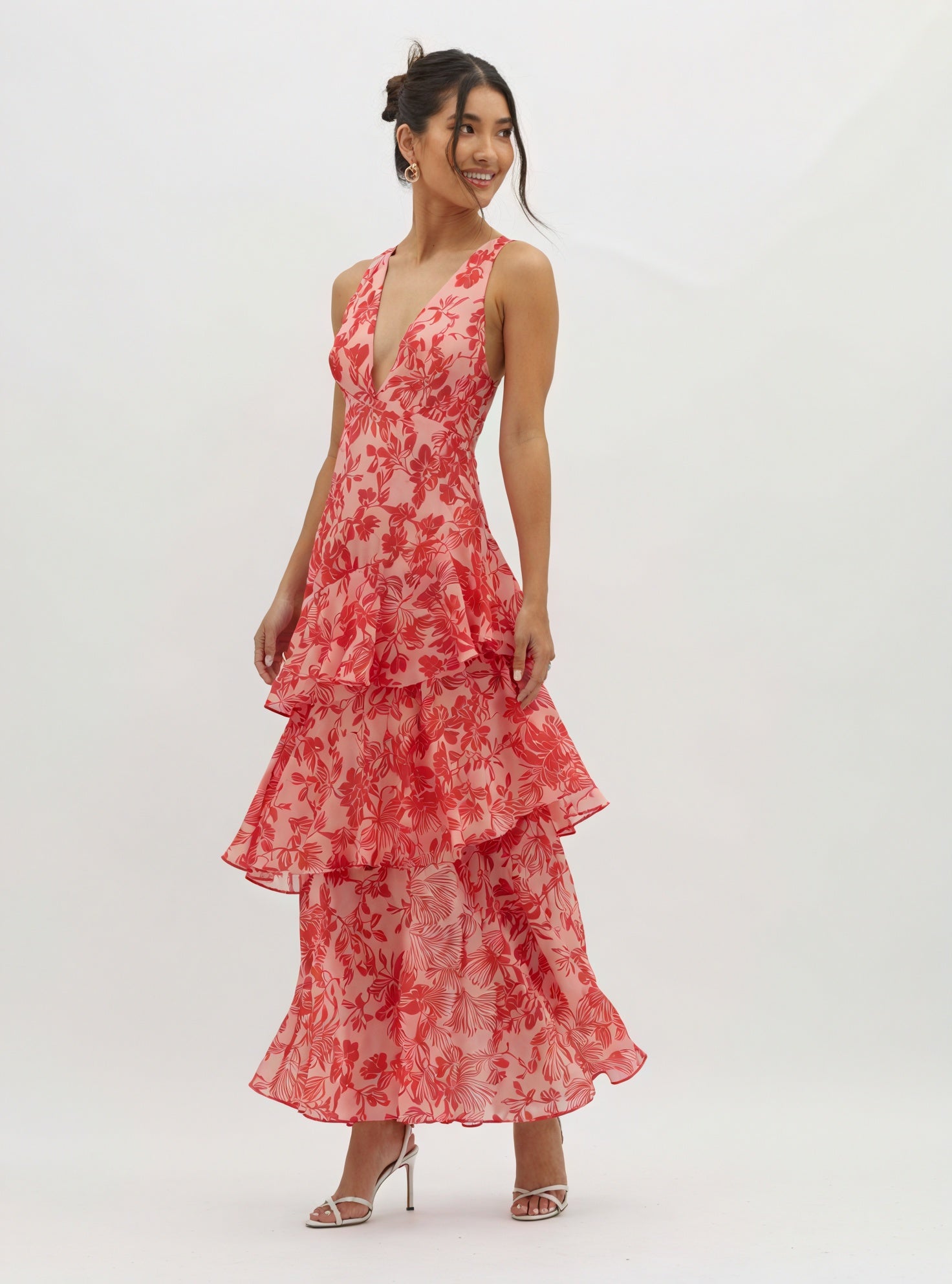 Vela Official Vestido Mujer Escote V Floral – Falda de Volantes Fluida Ligera-83283-d7f6005b-0a98-473c-82f2-09286dbd057d