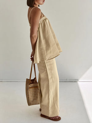 Vela Official Conjunto Dos Piezas Mujer – Tirantes Finos, Pantalón Ancho, Ajuste Relajado-83288-df9d0fa4-5c83-45b5-9c0a-69e527f5fd64