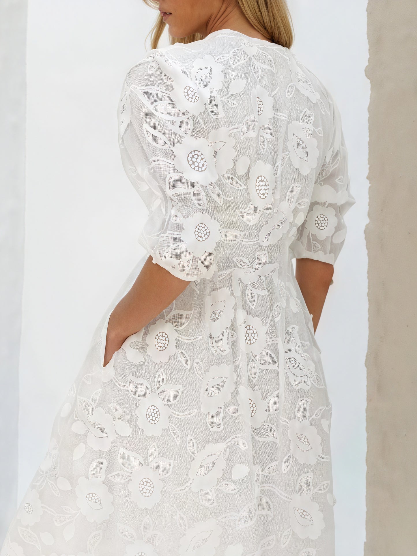 Vela Official Vestido Midi de Mujer – Bordado Blanco, Abotonado, Manga Corta, S-XL-83314-64d2e21b-81be-4cd6-99e7-37bf693b19dd